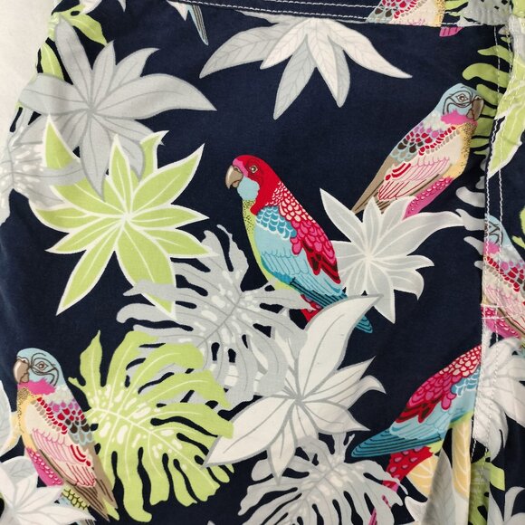 Vilebrequin Swim Shorts Mens XXL Hawaiian Board Suit Floral Tropical Birds Lined - Picture 4 of 16